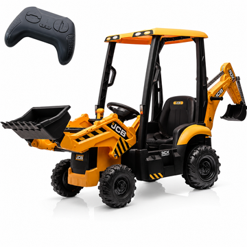 12V Kids Ride-On Excavator with Parent Remote Control, Front Loader & Rear Digger